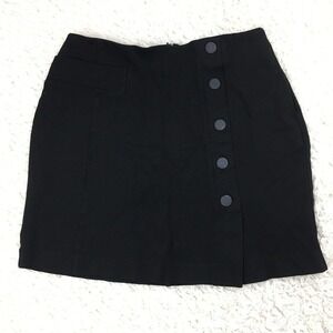CAbi Size 6 Black Button Career Pencil Skirt